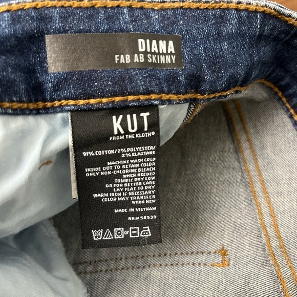 Kut From The Kloth Diana Fab Ab Skinny Jeans Size 6 School Preppy Medium Wash - Picture 14 of 16